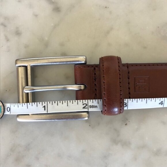 RALPH LAUREN Brown Leather Belt Silver Tone Buckle NWOT - Picture 16 of 16